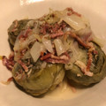 El cooksnap de Anna Barrabino cuando hizo Alcachofas estofadas con jamón y vino blanco.