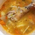 El cooksnap de Kristel Borges cuando hizo Sopa de pollo con pasta casera.