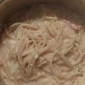 El cooksnap de Pili Pérez cuando hizo Pasta carbonara.