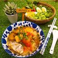 Cooksnap của Hồ Nhã khi họ làm theo món Bún Riêu Cua Ốc Mọc cho ngày cuối tuần
