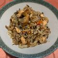 水晶姊姊 的 鮭魚菇菇炊飯(電鍋版) cooksnap