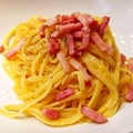 El cooksnap de Yusuke Mito cuando hizo Auténtica carbonara de los mejores chefs italianos.