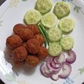 Malabika Biswas's cooksnap of when they made Moong Dal Pakoda.