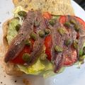 El cooksnap de Marta cuando hizo Bocata de anchoas con lechuga, tomate y alcaparras.