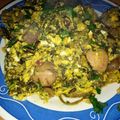 El cooksnap de Jesus Sotelo Edreira cuando hizo Revuelto de espinacas, setas y baicon.