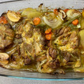 El cooksnap de Bea San Mateo cuando hizo Pollo al horno con pimientos y cebolla y base de patatas.