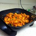 Karla Aviles's cooksnap of when they made sweet n sour chicken over rice.