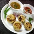Divya Konduri's cooksnap of when they made Dal bati and churma.