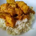 El cooksnap de Angel Nieto cuando hizo Pollo al curry acompañado de arroz.