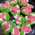Cooksnap dari Ervina Andriadipura untuk resep Bolu Kukus Semangka🍉Mekar