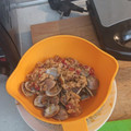 El cooksnap de Laura Martinez Hurtado cuando hizo Espaguetis a la marinera.