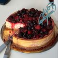 El cooksnap de Cami Alvarez cuando hizo New York Cheesecake con frutas frescas.
