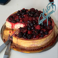 El cooksnap de Cami Alvarez cuando hizo New York Cheesecake con frutas frescas.