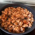 El cooksnap de Sarah Díaz cuando hizo Pollo con almendras al estilo chino.