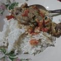 El cooksnap de Loury Valks cuando hizo Pechuga de pollo con crema de leche y vegetales.