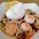 El cooksnap de Bibi García cuando hizo Espaguetis negros con shiitake, gambas y burrata.