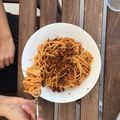 El cooksnap de MarcelaPP cuando hizo Pasta a la boloñesa con queso parmesano.