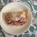 El cooksnap de Lucia Larrea cuando hizo Omelette con champiñones y queso.