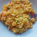 El cooksnap de Amina cuando hizo Arroz con verdura y carne picada.