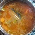 El cooksnap de Sonia cuando hizo Caldo de pescado para paella o sopas.