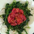 Cooksnap dari Devi Al fatih untuk resep Rujak Kangkung Tanpa Kacang Gampang Bikinnya
