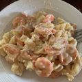 El cooksnap de Emma Muñoz cuando hizo Spaguettis con camarones y tocino.