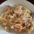 El cooksnap de Emma Muñoz cuando hizo Spaguettis con camarones y tocino.
