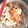 Cooksnap dari Lina untuk resep Simpe Udon toping Kimchi rasanya segar dan menyehatkan