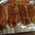 El cooksnap de Samantha 🍳 cuando hizo Rollitos de tortilla con jamon york y queso.