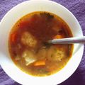 Izukami Cooksnap-ja, amikor elkészítette a(z) Pikáns, könnyű leves sajtgombóccal receptet.