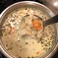 Jenő Krisztián Orsulák Cooksnap-ja, amikor elkészítette a(z) Tárkonyos csirkeragu leves receptet.
