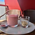 El cooksnap de Susana Martinez cuando hizo Yogur batido de fresa y plátano 🍓.
