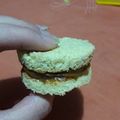 El cooksnap de Claudia Cabrio cuando hizo Alfajores de coco.