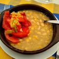 El cooksnap de Maria Paz Dominguez/ @pacitamama en instagram cuando hizo Porotos granados con pirco y mazamorra.