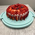 Noemi Ormandlaky Cooksnap-ja, amikor elkészítette a(z) Málnakrémes piskótatekercs (keto desszert) receptet.