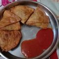 Shabbir Dalal's cooksnap of when they made Alu ka samosa.