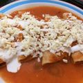 El cooksnap de Carmen Palomino cuando hizo Enchiladas de flor de jamaica.
