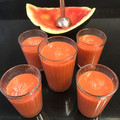 El cooksnap de David cuando hizo Gazpacho de Sandía.