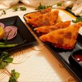 Neha Malhotra's cooksnap of when they made Veg Mughlai Paratha with lacha pyaz and Dahi.