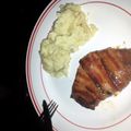 sandyballs07's cooksnap of when they made honey glazed bacon pork chops.
