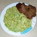 El cooksnap de Yessica Vargh cuando hizo Tallarines verdes peruanos ❤️.
