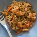 El cooksnap de Ana Pernas cuando hizo Fideos con pollo agridulce y verduras salteadas.