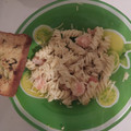 El cooksnap de Zully cuando hizo Pasta con camarones a los 4 quesos.