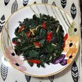 Cooksnap dari Indera Utami untuk resep Tumis daun pepaya + daun singkong teri medan