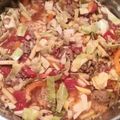Terry Fleck's cooksnap of when they made NSNG crockpot unstuffed cabbage rolls (pigs in the blanket).