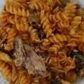 El cooksnap de Martha Aracely Nuñez cuando hizo Pasta a la puttanesca "Fusilli".