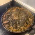 El cooksnap de Eduardo Agudo Alba cuando hizo Fideuà de fideos negros con rape.