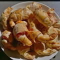 El cooksnap de Abigail Rivas cuando hizo Croissant rellenos de jamón serrano, queso y morcilla de cebolla.