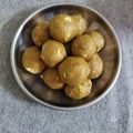 Champa Jain's cooksnap of when they made Atta ke ladoo.