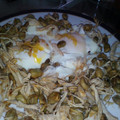 El cooksnap de Sara Lopez cuando hizo Habas con cebolla y pollo.